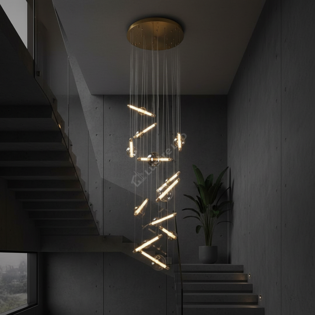 Lustra LED Suspendata CELESTA Echivalent 200W Gold