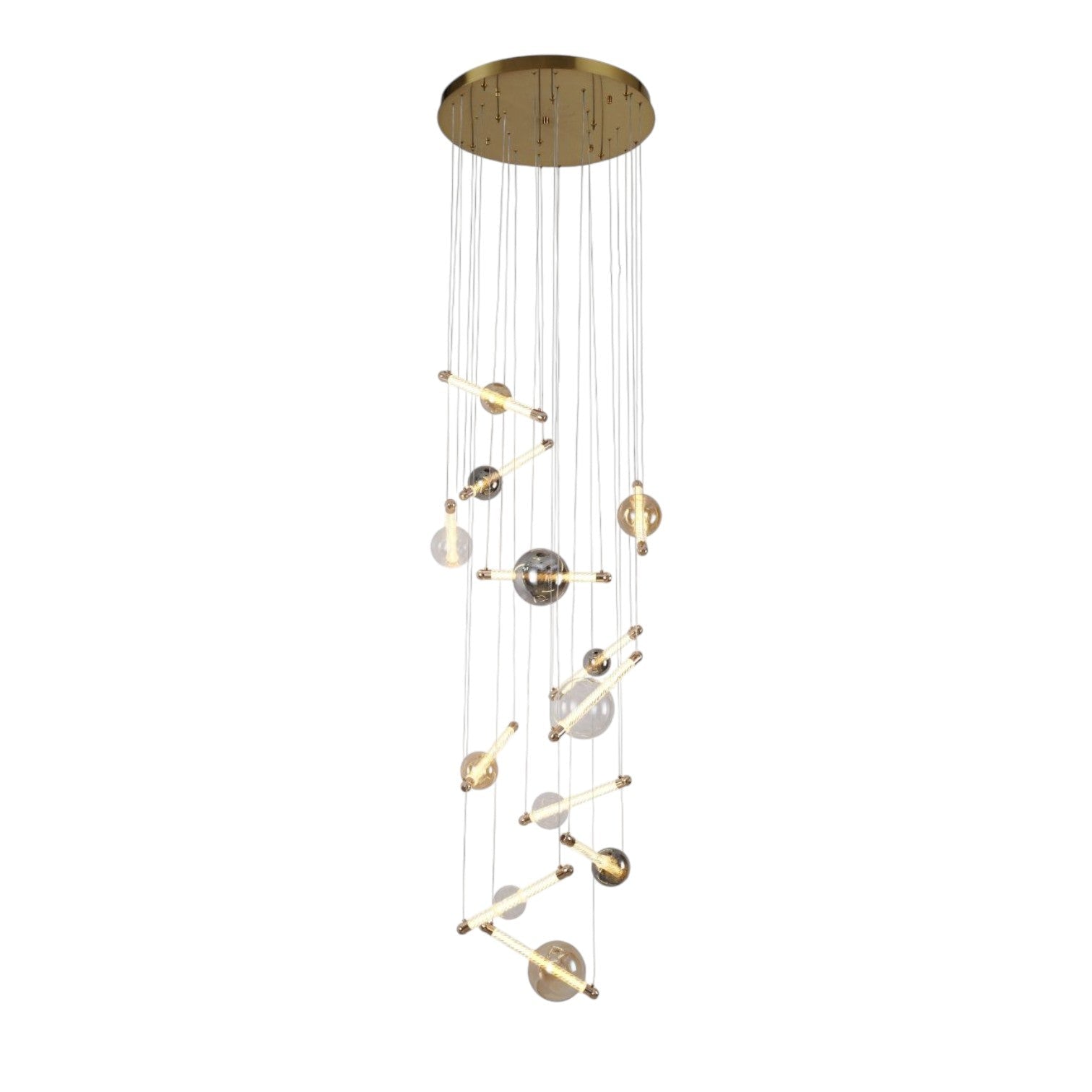 Lustra LED Suspendata CELESTA Echivalent 200W Gold