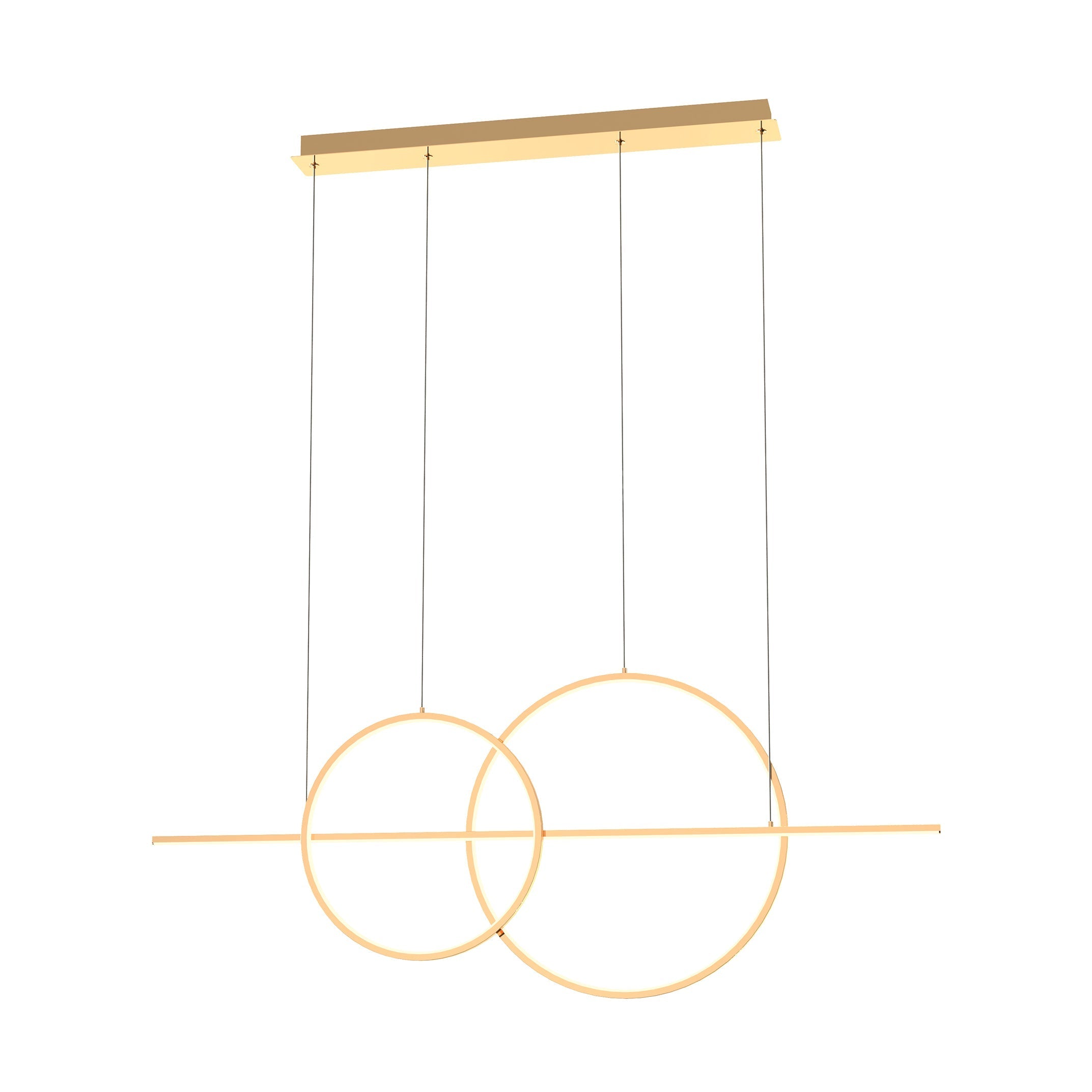 Lustra LED Suspendata CHOLET Gold 110CM Echivalent 250W