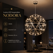 Lustra LED Suspendata Chrome NODORA 50CM Premium