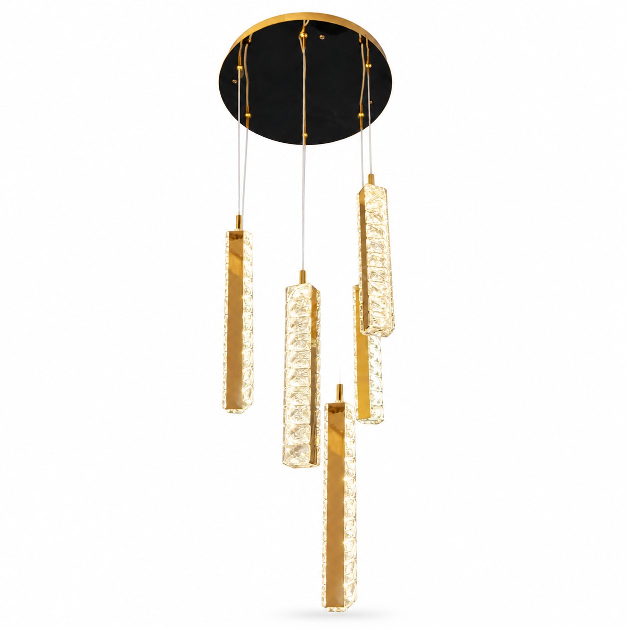 Lustra LED Suspendata DALLAS Gold 120W CCT Telecomanda Echivalent 600W
