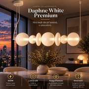 Lustra LED Suspendata Daphne White Premium Echivalent 500W