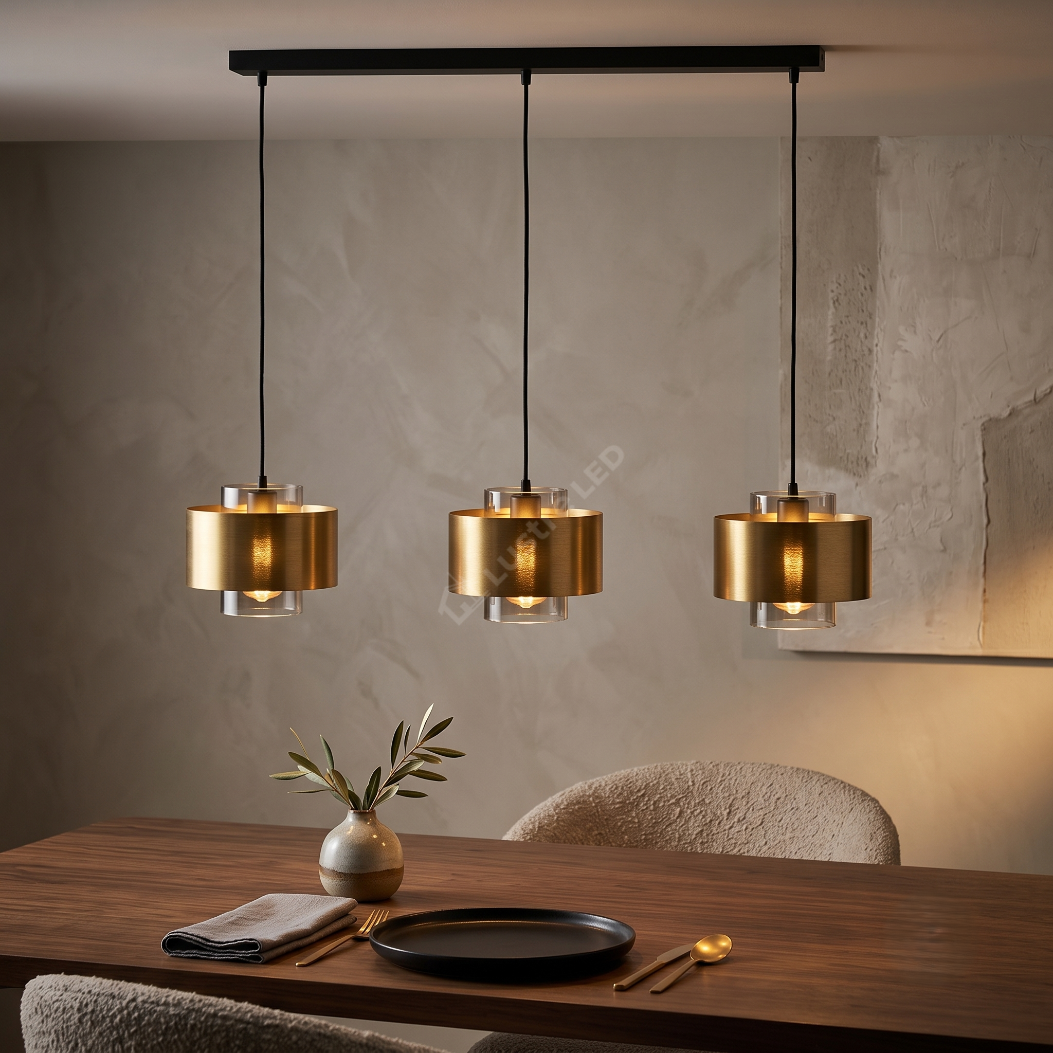 Lustra LED Suspendata DUGLIA Gold 128CM Premium