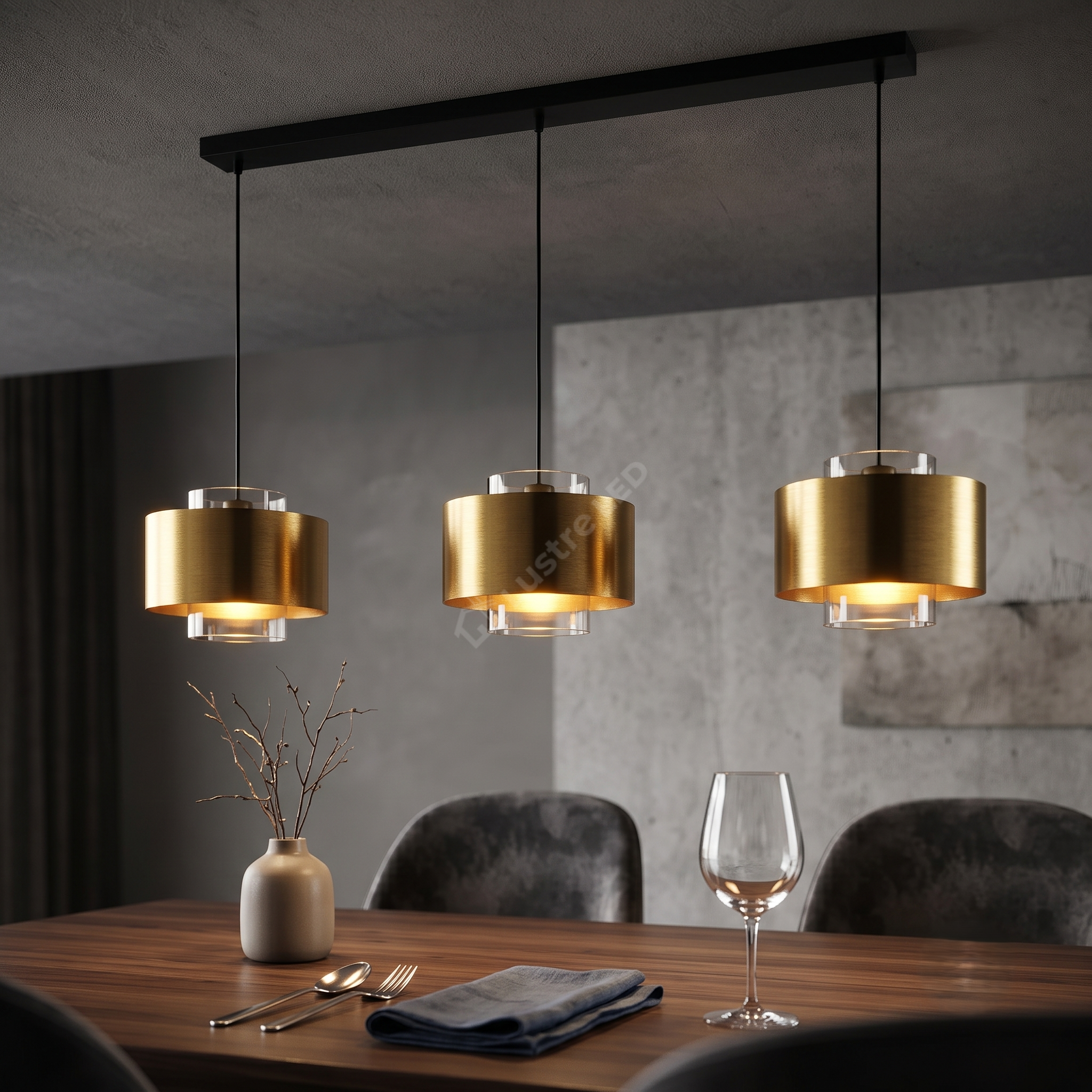 Lustra LED Suspendata DUGLIA Gold 128CM Premium