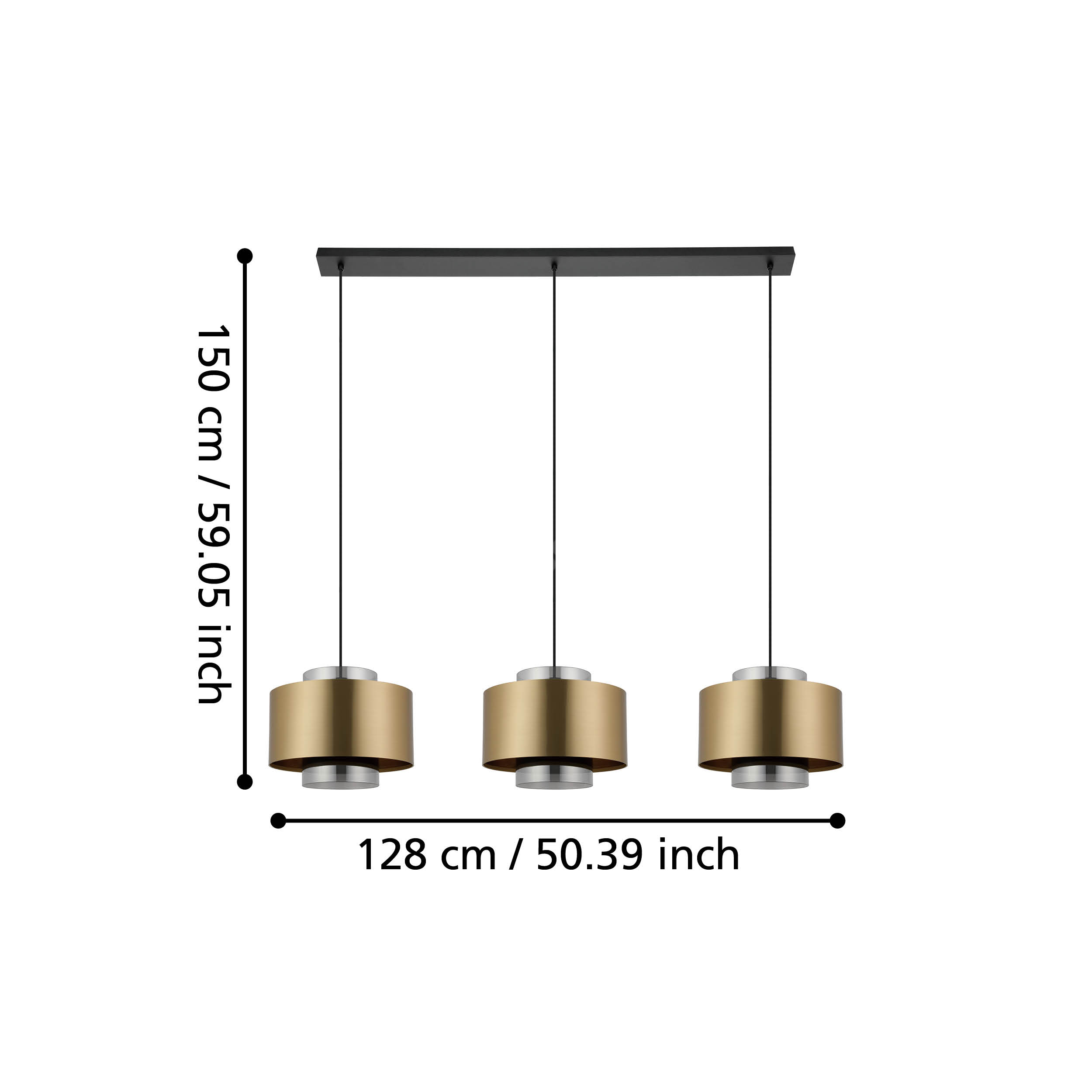 Lustra LED Suspendata DUGLIA Gold 128CM Premium