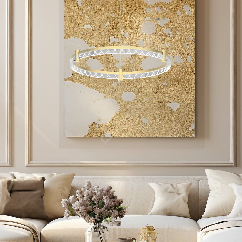 Lustra LED Suspendata Elegance Gold Premium Echivalent 250W