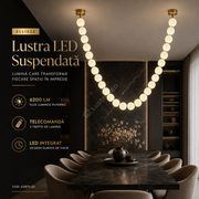 Lustra LED Suspendata ELLISSE Gold 25 Globuri 290CM Echivalent 620W Telecomanda