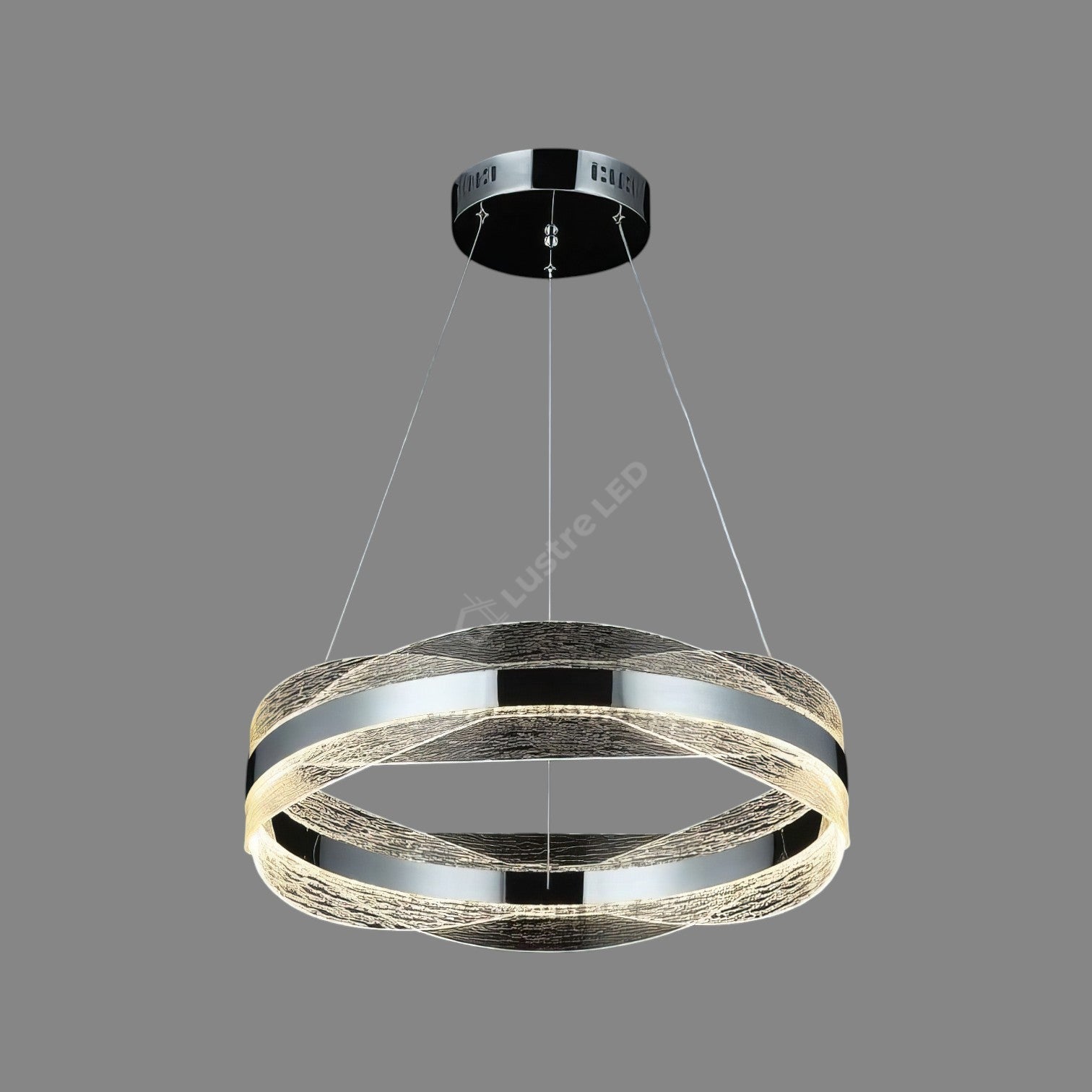Lustra LED Suspendata ENYA Crom Telecomanda