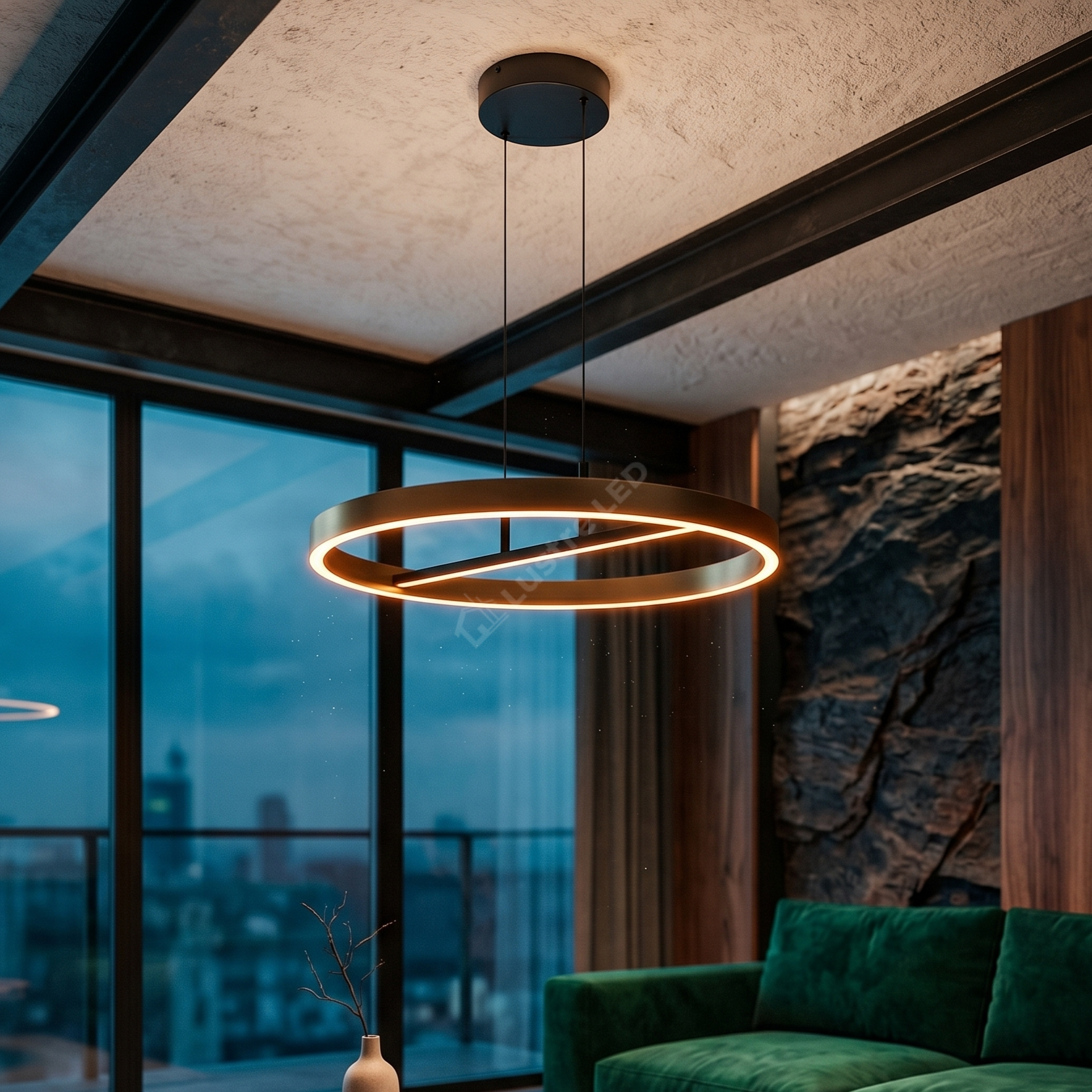 Lustra LED Suspendata Gold ORIBEL Echivalent 400W