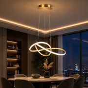 Lustra LED Suspendata Infinity Gold 3 Lumini Echivalent 250W