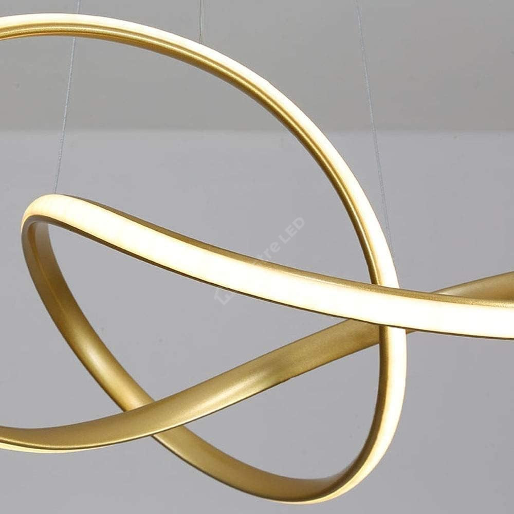 Lustra Led Suspendata Infinity Gold Telecomanda Echivalent 500W Lighting Fixtures