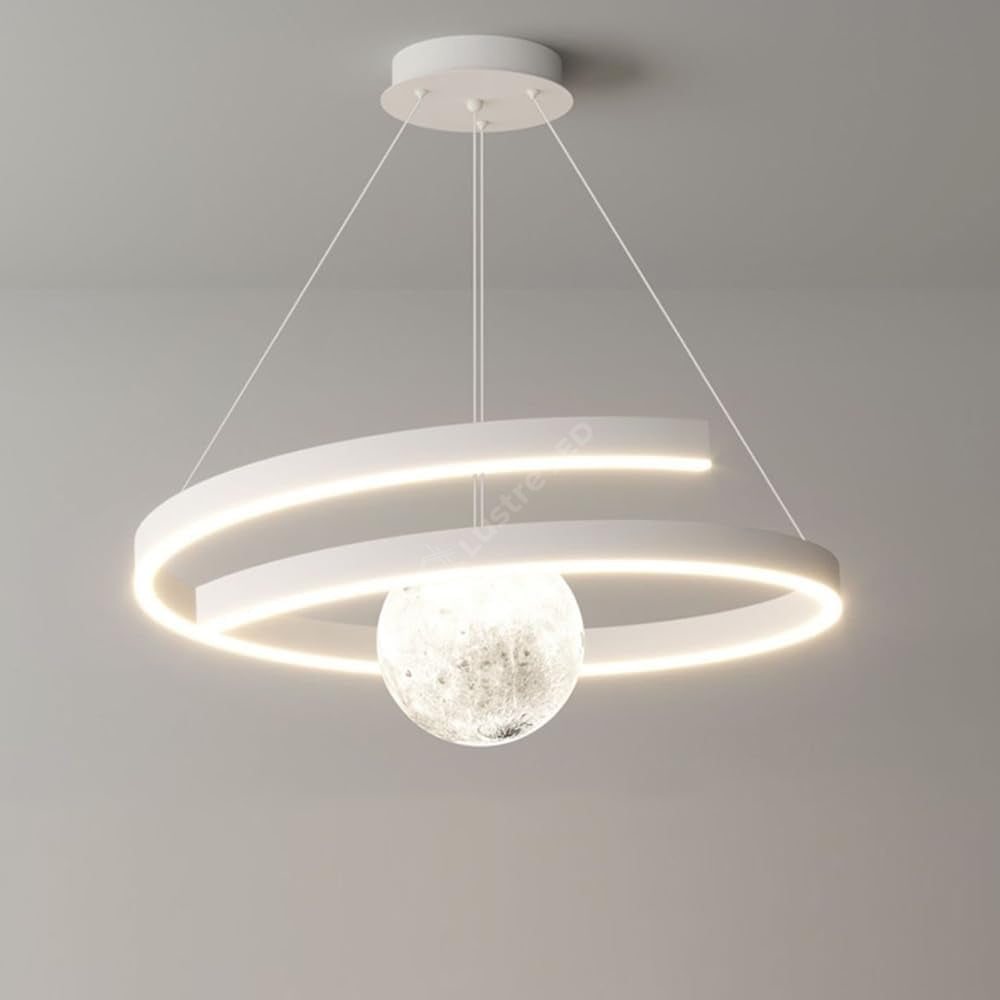 Lustra LED Suspendata INFINITY SPHERE Alba Echivalent 500W