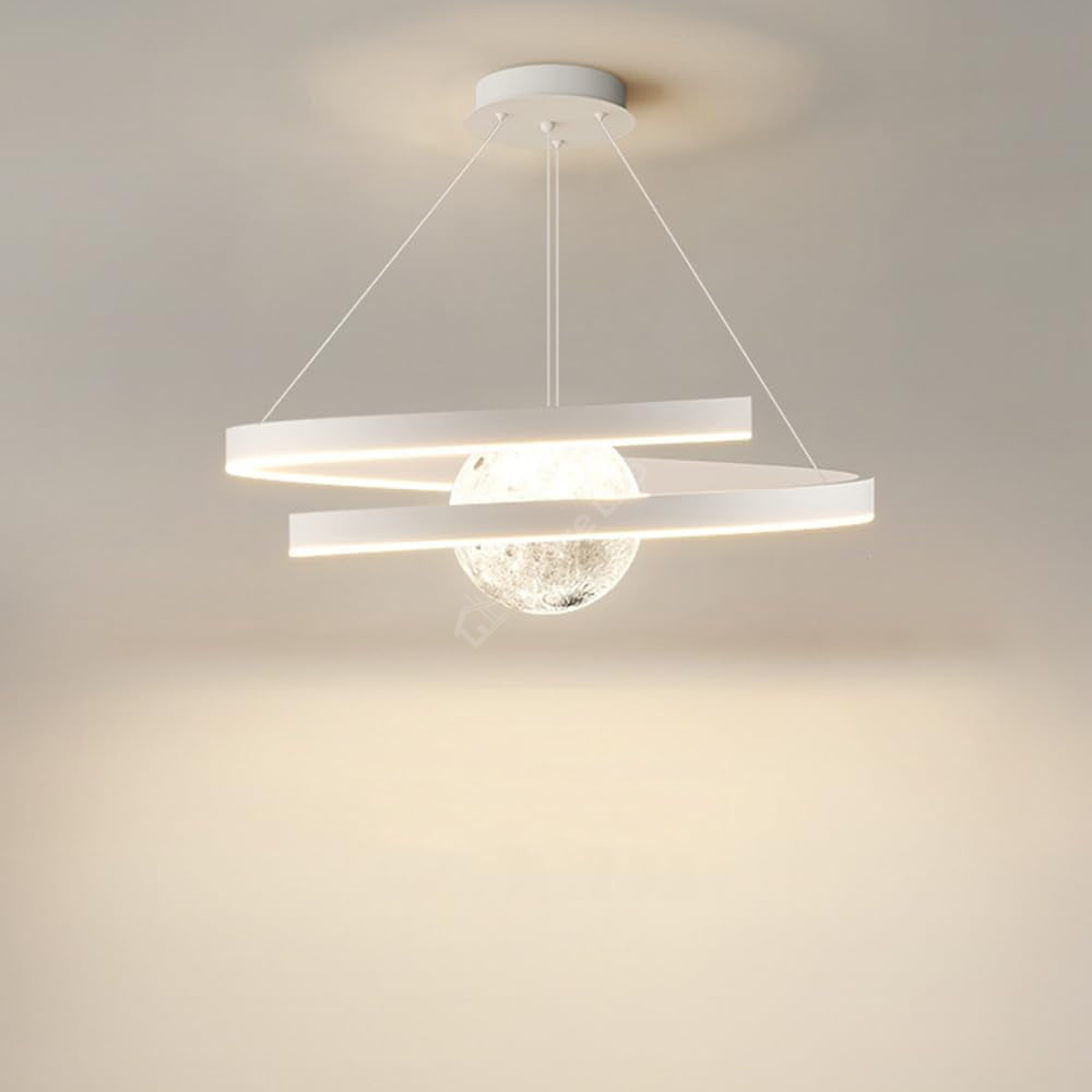 Lustra LED Suspendata INFINITY SPHERE Alba Echivalent 500W