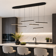 Lustra LED Suspendata Lines Black Echivalent 600W Eglo 39915