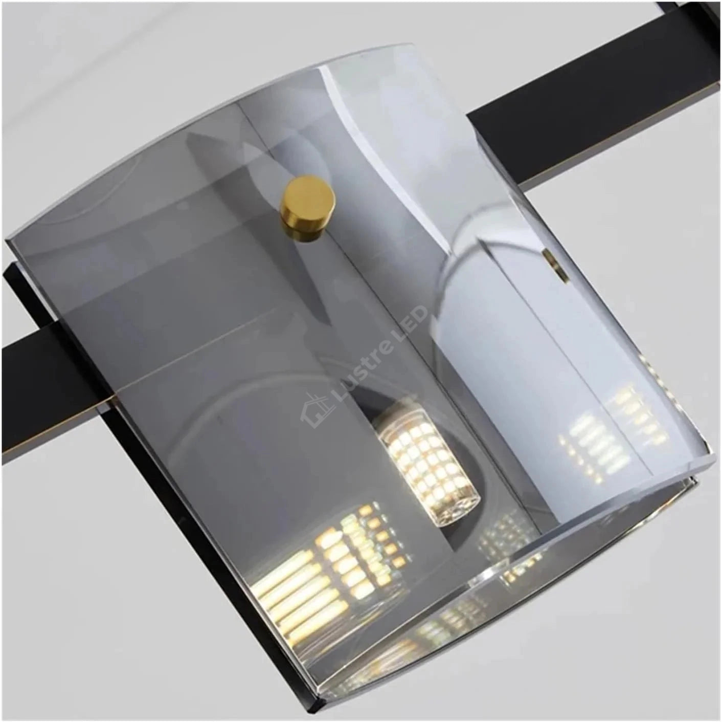 Lustra LED Suspendata Faye G9x5 Modern Black Glass NEAGRA / SUSPENDATE Lighting Fixtures