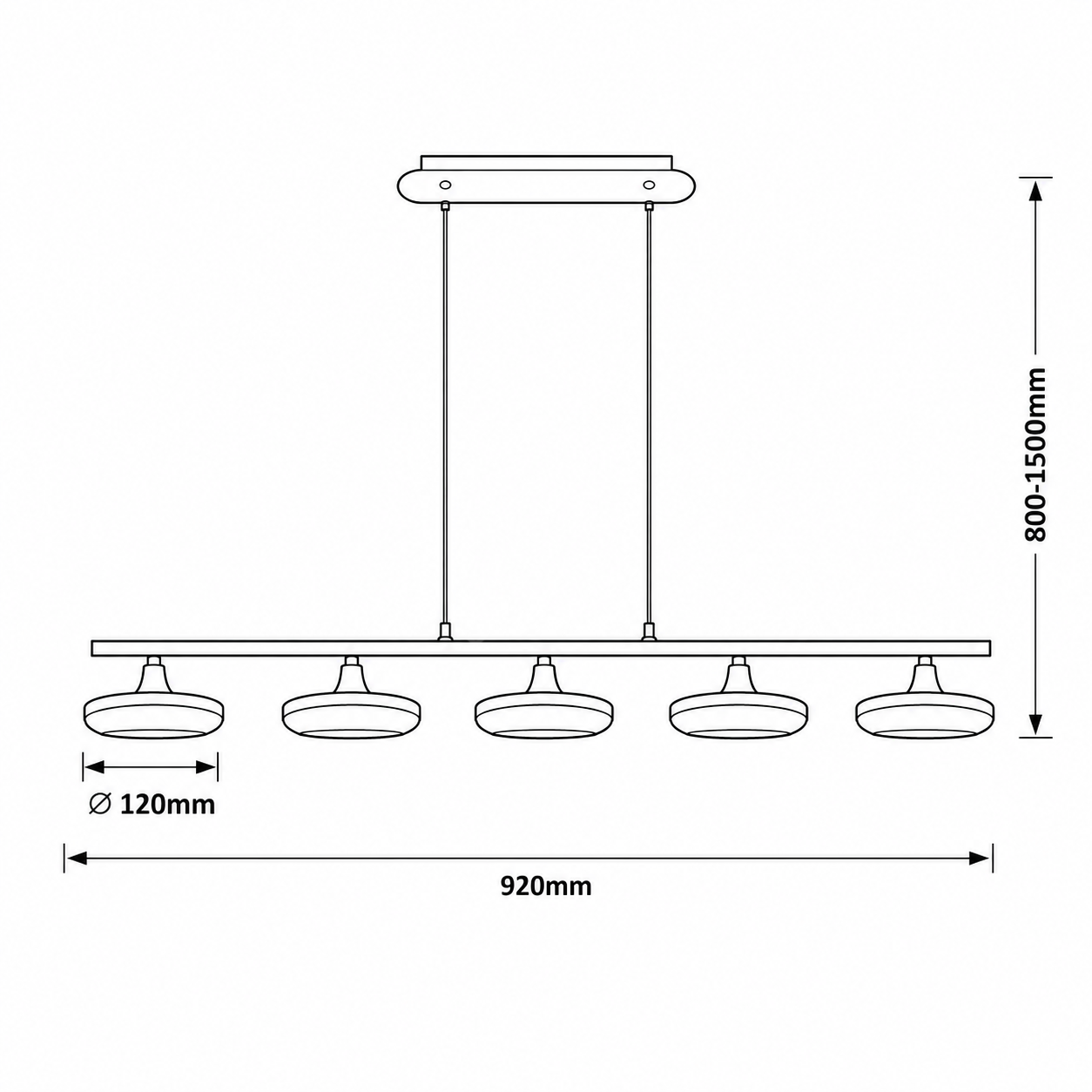 Lustra LED Suspendata Liniara Premium TINDRA Echivalent 200W
