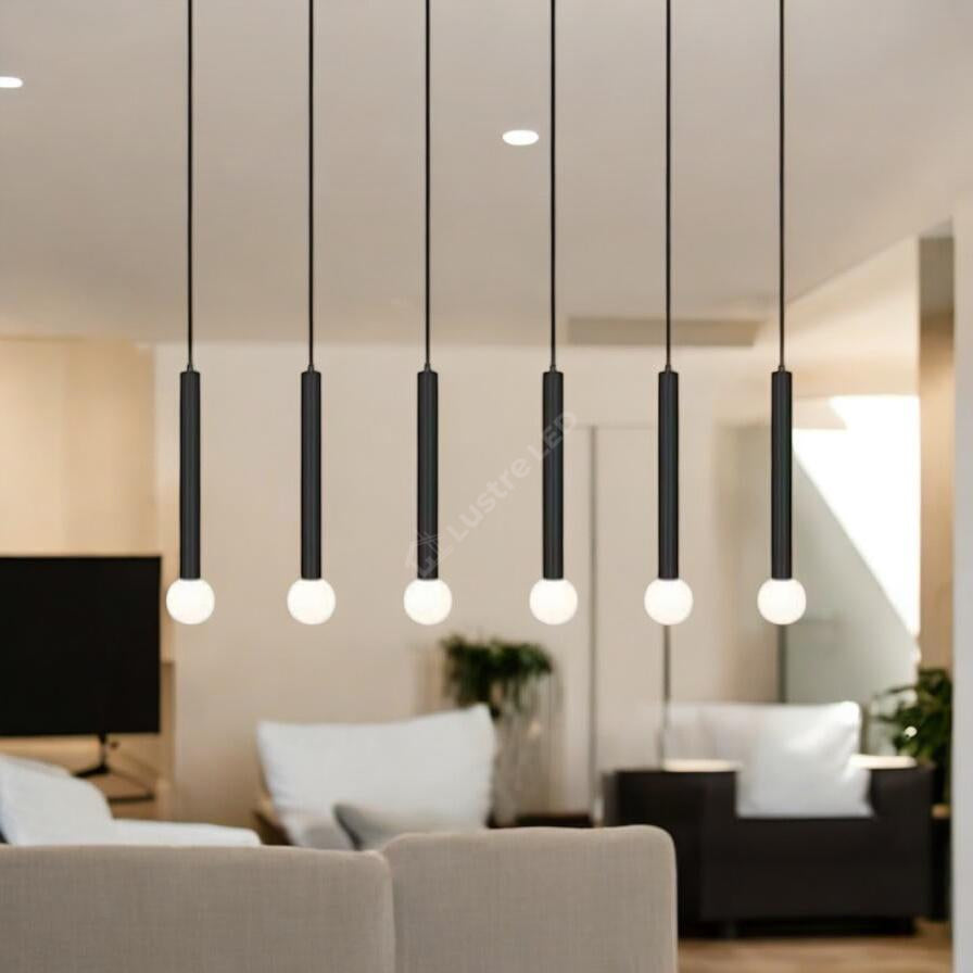 Lustra LED Suspendata LORETO Black Echivalent 400W Telecomanda NEAGRA / 65CM / SUSPENDATE Lighting Fixtures