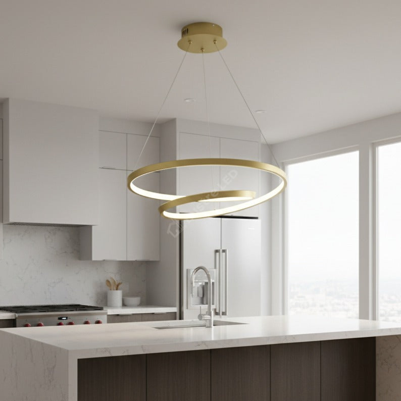 Lustra LED Suspendata Lucero Gold Premium Echivalent 250W