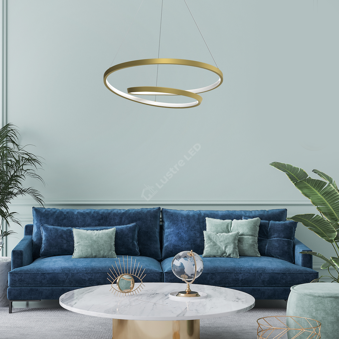 Lustra LED Suspendata Lucero Gold Premium Echivalent 250W