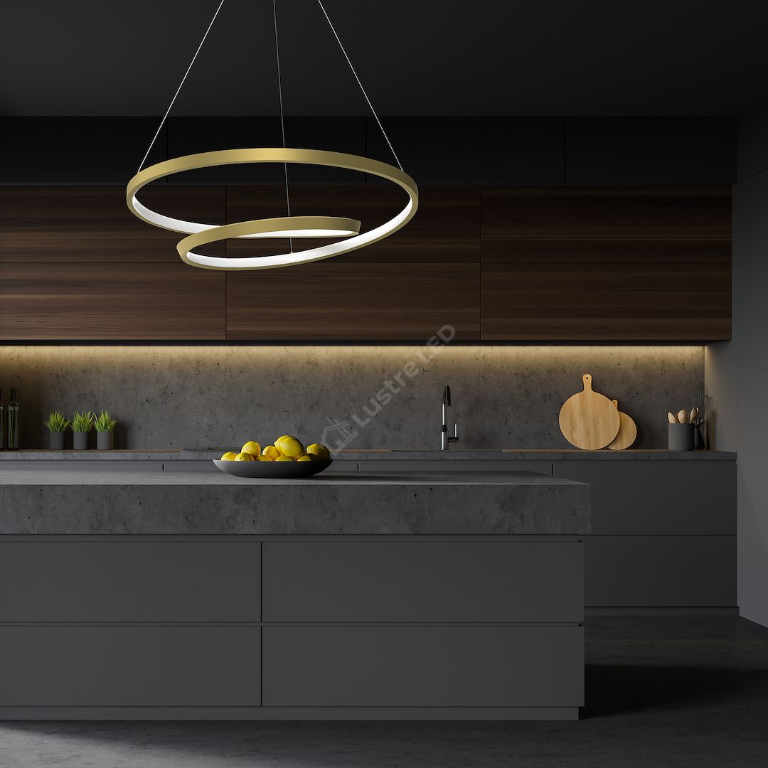 Lustra LED Suspendata Lucero Gold Premium Echivalent 250W