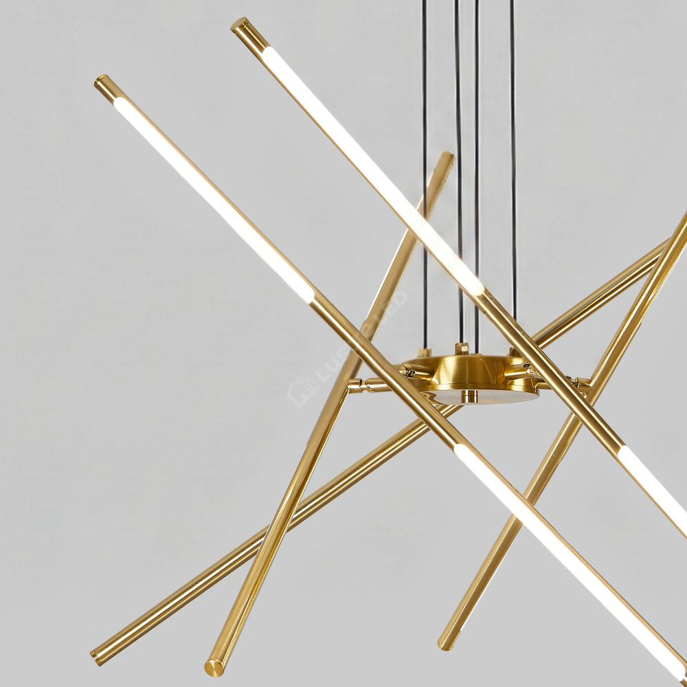 Lustra LED Suspendata LUSSO Gold Ø80CM Echivalent 280W