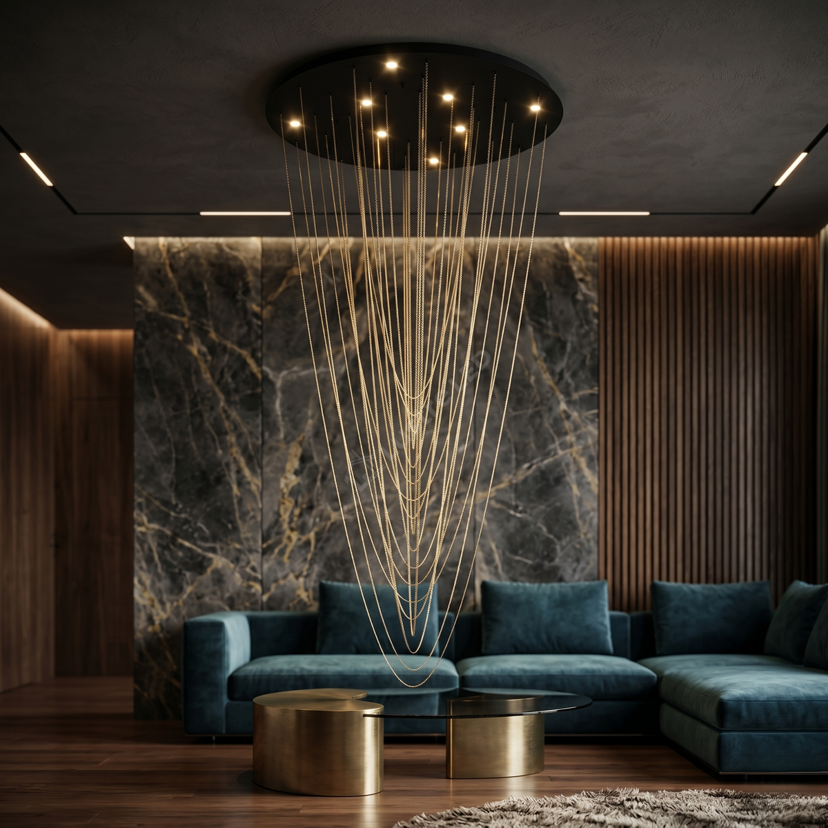 Lustra LED Suspendata Luxury TREPUCO Echivalent 400W