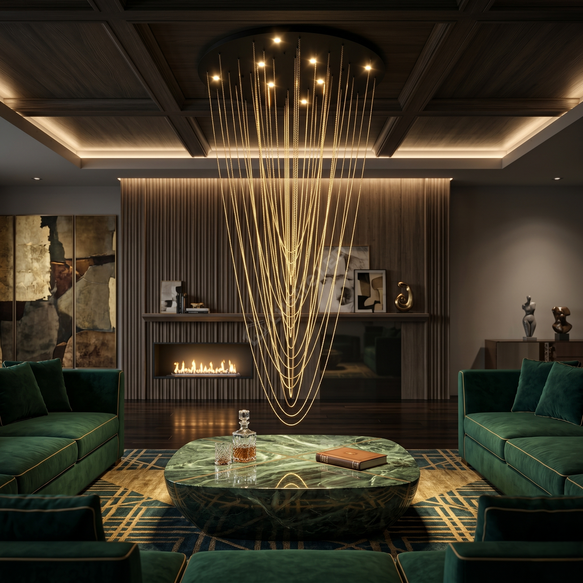 Lustra LED Suspendata Luxury TREPUCO Echivalent 400W