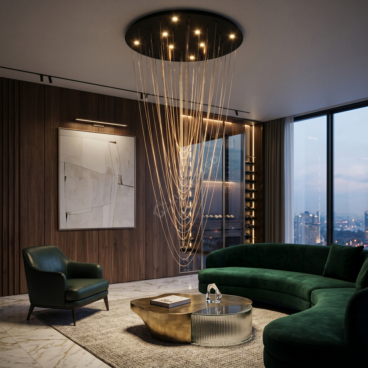 Lustra LED Suspendata Luxury TREPUCO Echivalent 400W