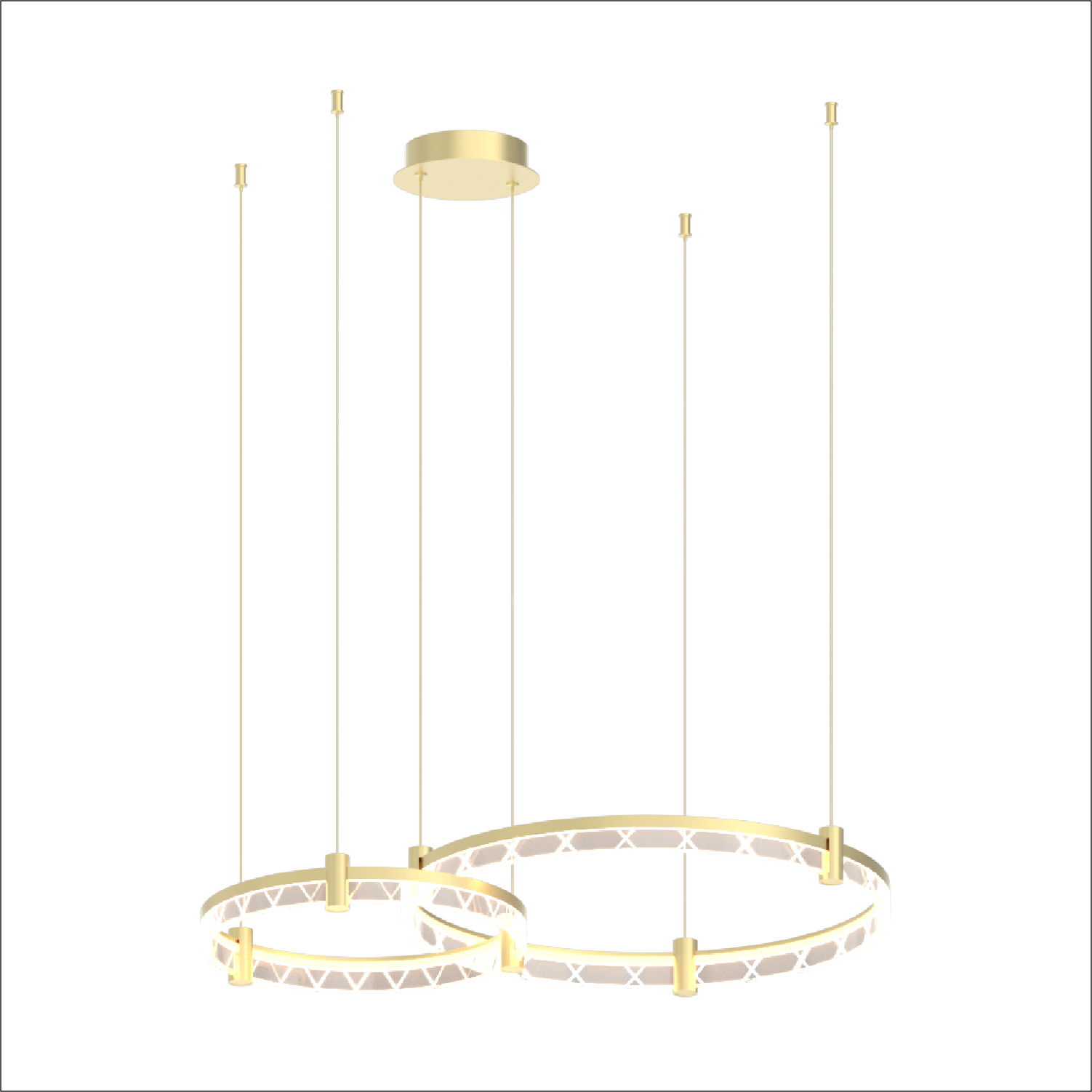 Lustra LED Suspendata Maxi Elegance Gold Premium Echivalent 450W