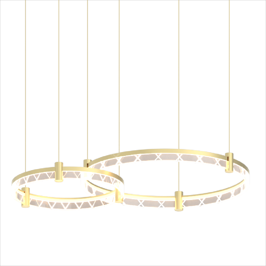 Lustra LED Suspendata Maxi Elegance Gold Premium Echivalent 450W