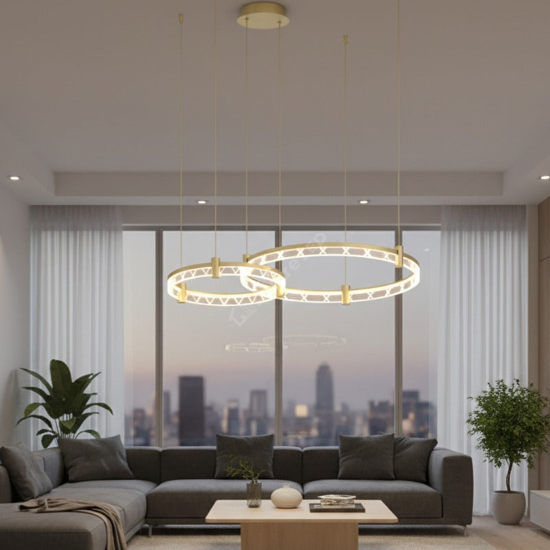 Lustra LED Suspendata Maxi Elegance Gold Premium Echivalent 450W