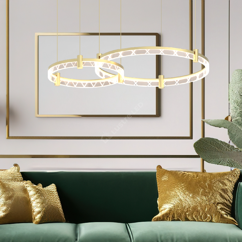 Lustra LED Suspendata Maxi Elegance Gold Premium Echivalent 450W
