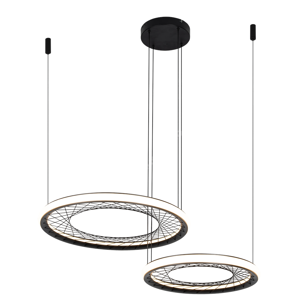 Lustra LED Suspendata Maxi Nest Black Premium Echivalent 400W