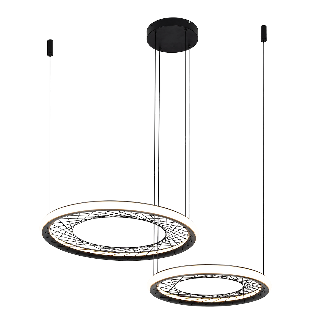 Lustra LED Suspendata Maxi Nest Black Premium Echivalent 400W