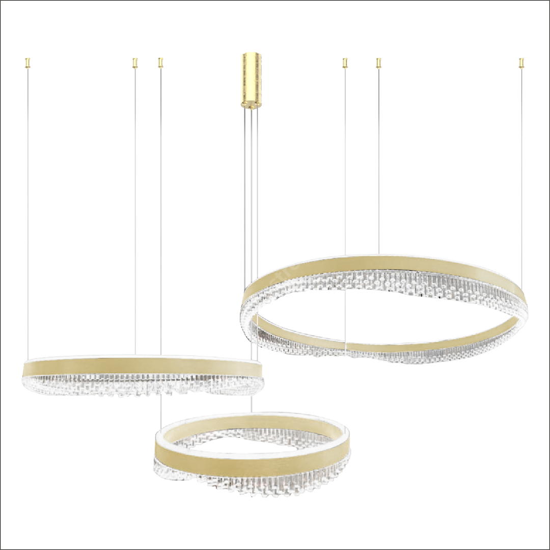 Lustra LED Suspendata Maxi Preciosa Gold Premium Echivalent 1000W