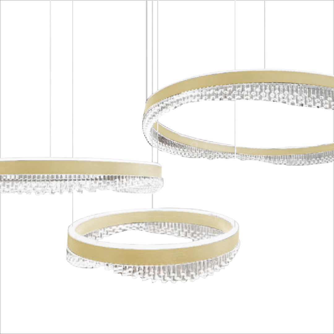Lustra LED Suspendata Maxi Preciosa Gold Premium Echivalent 1000W