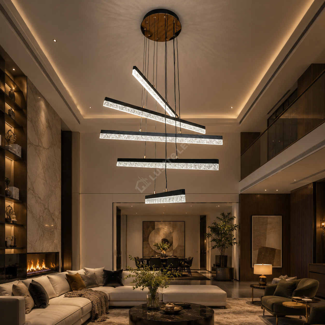 Lustra LED Suspendata Mira Echivalent 500W Telecomanda
