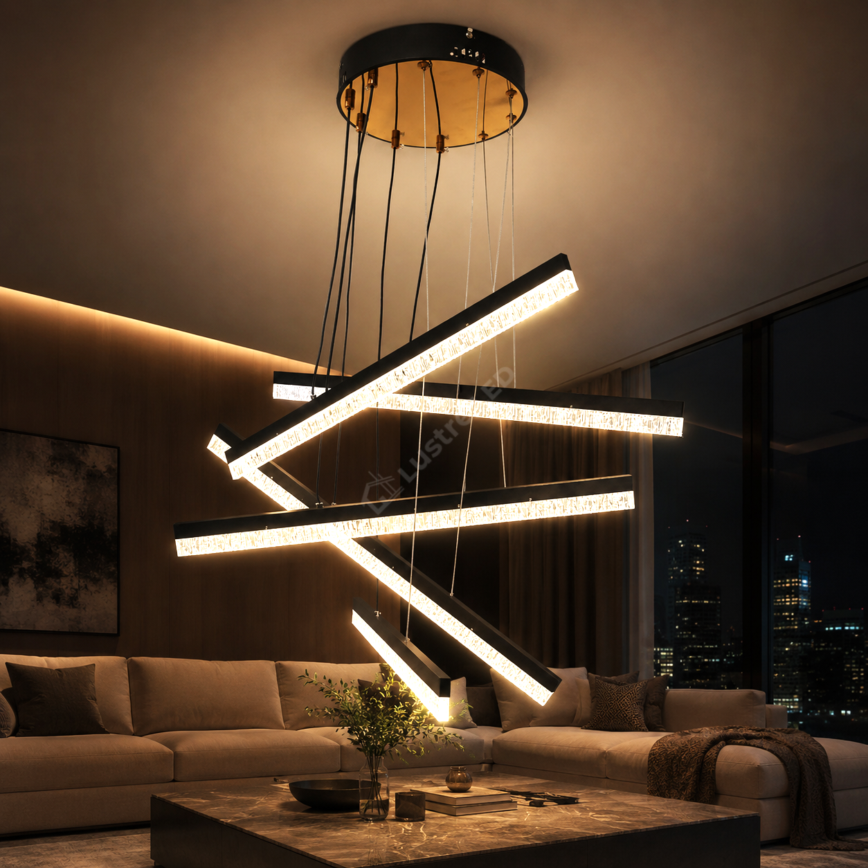 Lustra LED Suspendata Mira Echivalent 500W Telecomanda