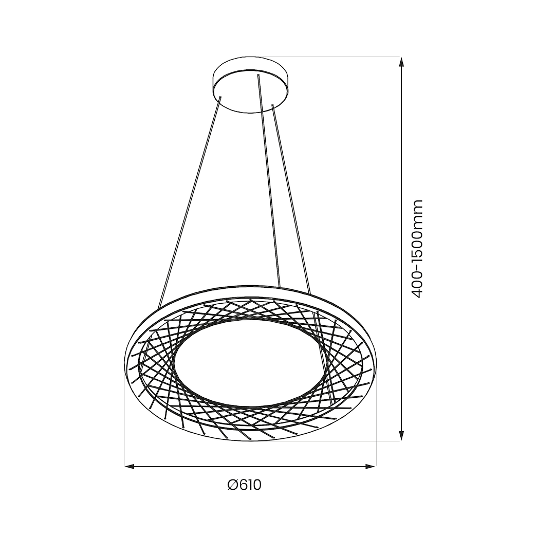 Lustra LED Suspendata Nest Black Premium Echivalent 250W