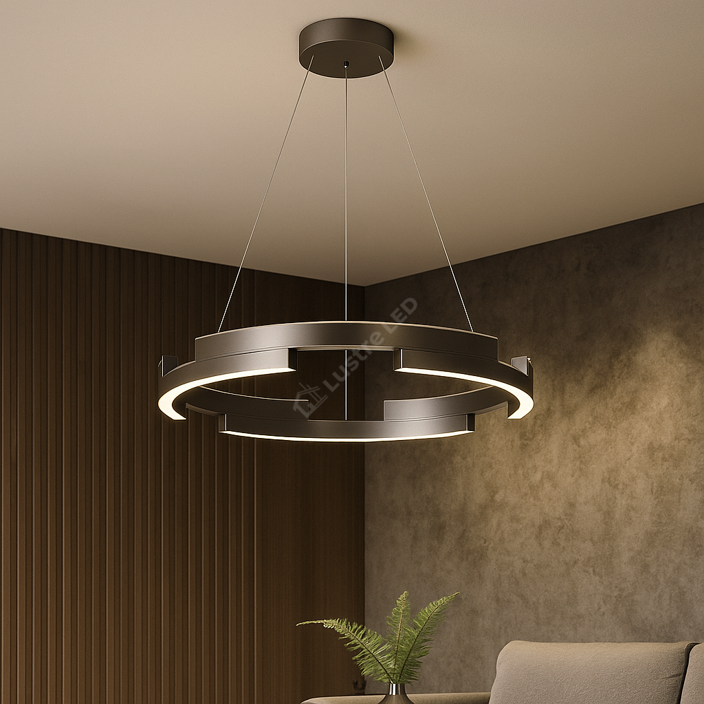 Lustra LED Orbis Cu Telecomanda Wifi 2.4G 3 Culori Black NEAGRA / SUSPENDATE / 60CM Lighting Fixtures