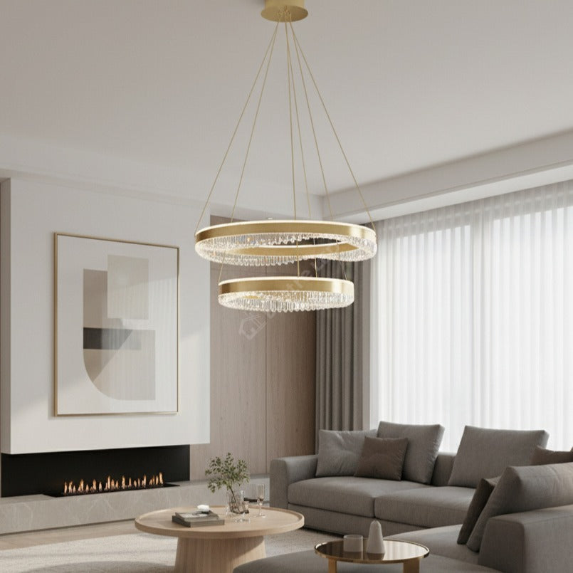 Lustra LED Suspendata Preciosa Gold Premium Echivalent 550W