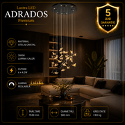 Lustra LED Suspendata Premium Adrados Black Ø58CM