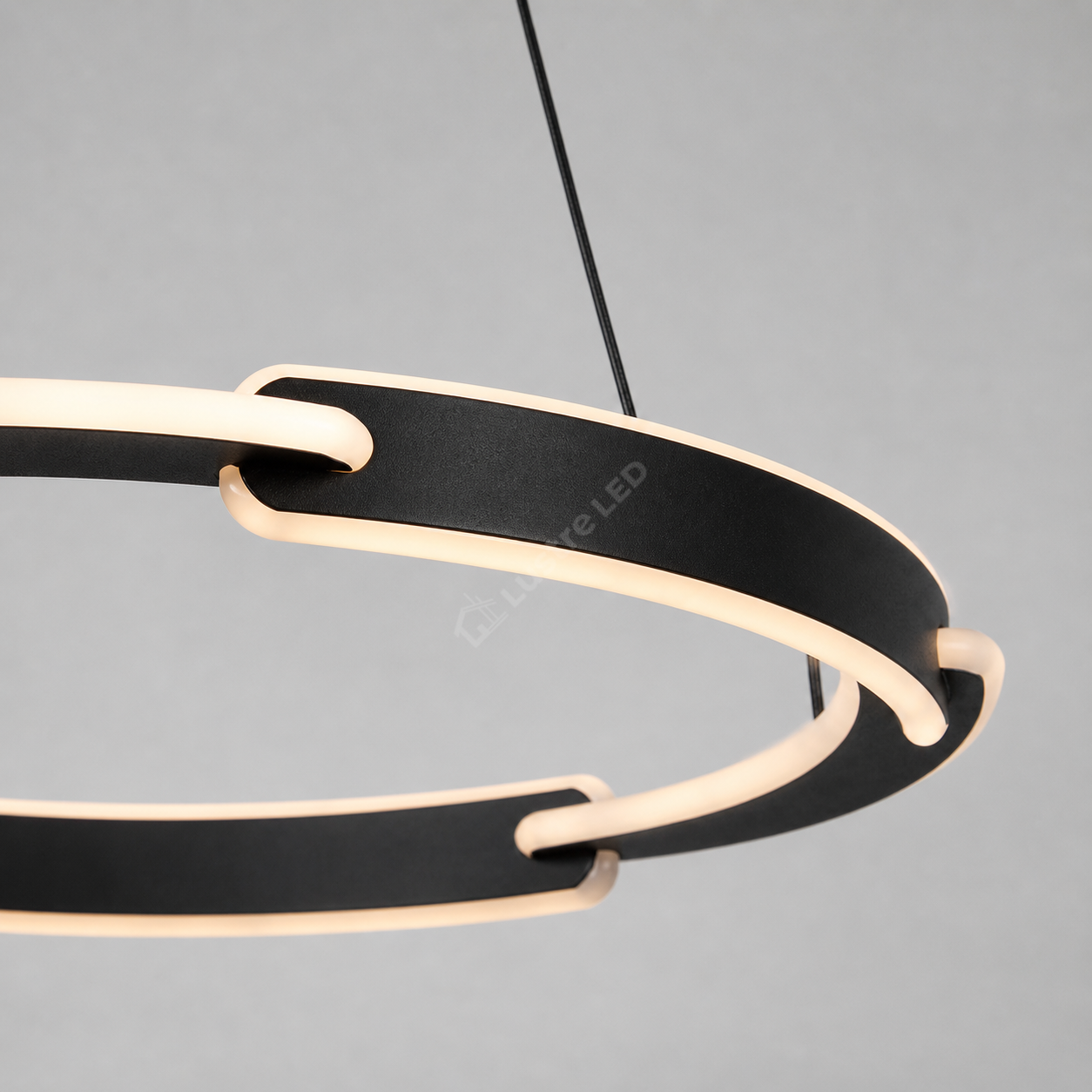 Lustra LED Suspendata Premium Black OMIRA Echivalent 300W Telecomanda