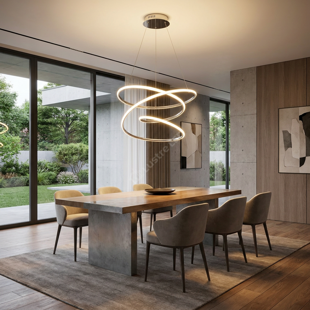 Lustra LED Suspendata Premium Bologna Silver Echivalent 500W | 4000K