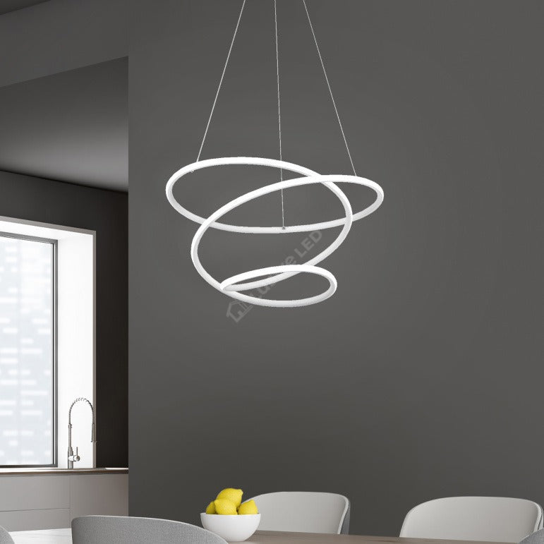 Lustra LED Suspendata Premium Bologna White Echivalent 500W | 4000K