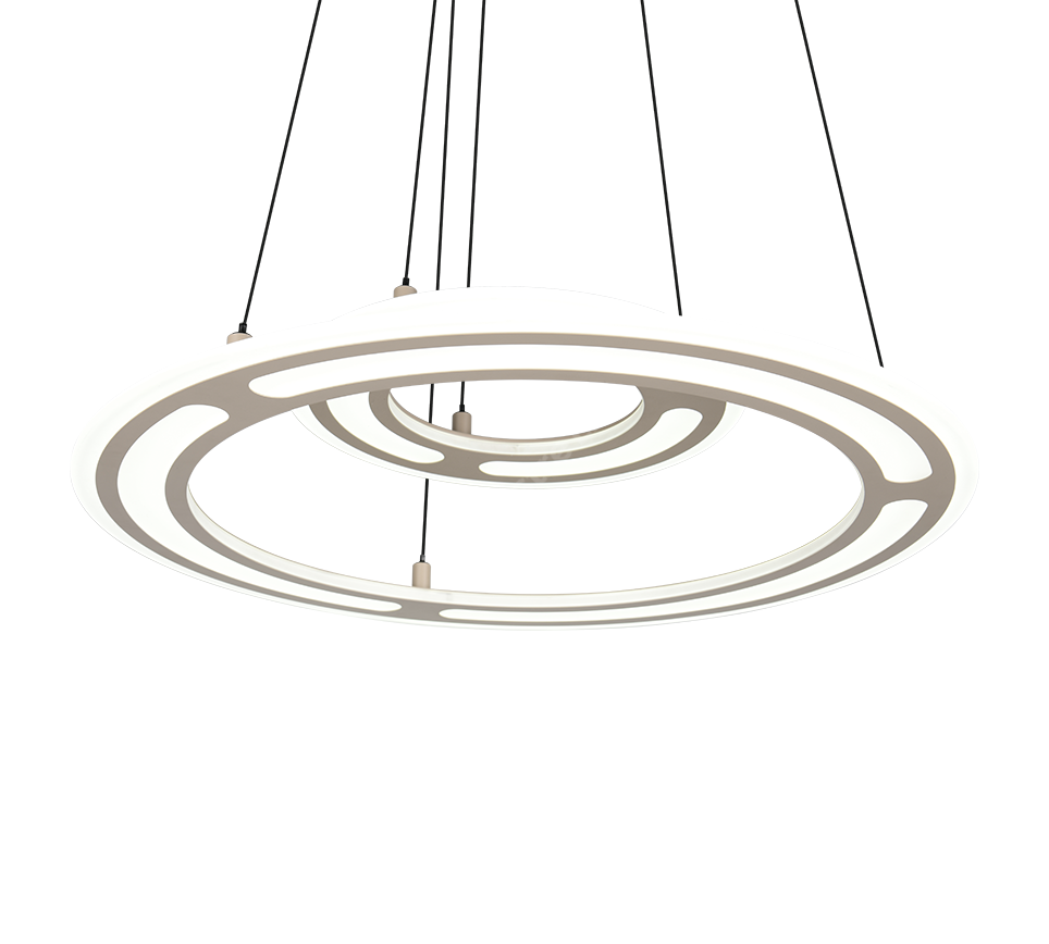 Lustra LED Suspendata Premium Cromer Beige - Inaltime Reglabila prin Telecomanda