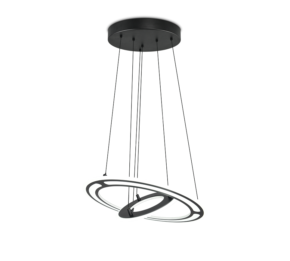 Lustra LED Suspendata Premium Cromer Black - Inaltime Reglabila prin Telecomanda