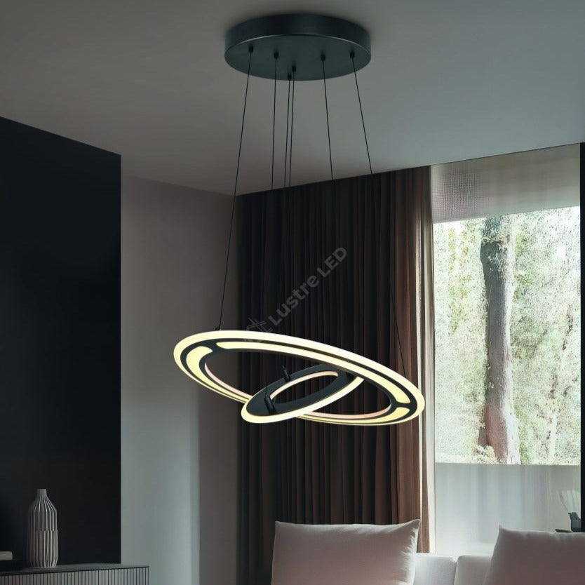 Lustra LED Suspendata Premium Cromer Black - Inaltime Reglabila prin Telecomanda