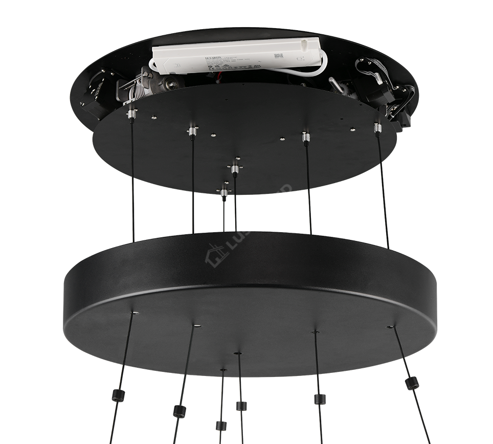 Lustra LED Suspendata Premium Cromer Black - Inaltime Reglabila prin Telecomanda