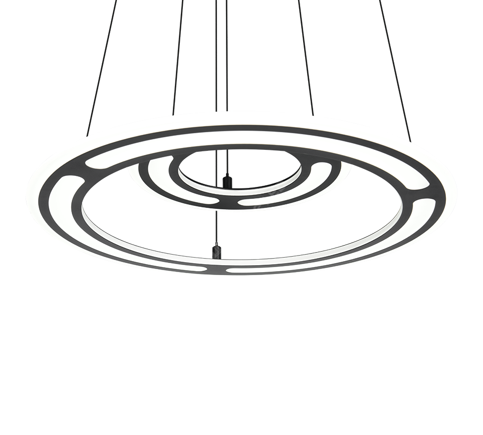 Lustra LED Suspendata Premium Cromer Black - Inaltime Reglabila prin Telecomanda
